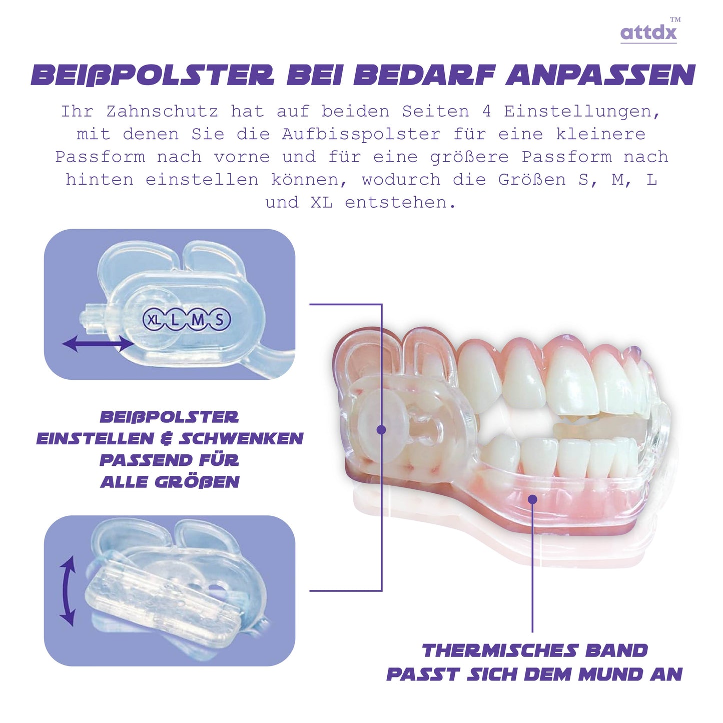 ATTDX AntiSchnarchen DentaWächter Mundstück