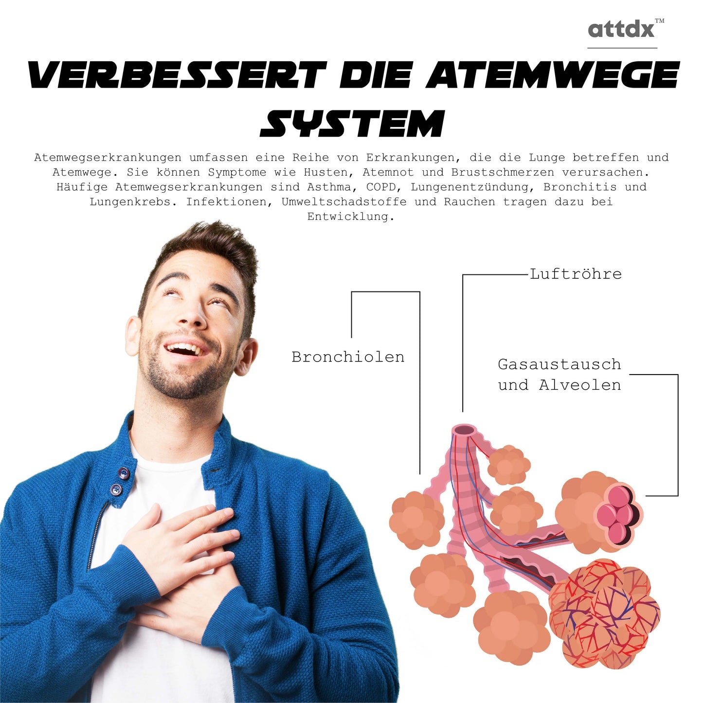 ATTDX FrischerAtem Kräuterlunge Tiefenreiniger Aufnäher