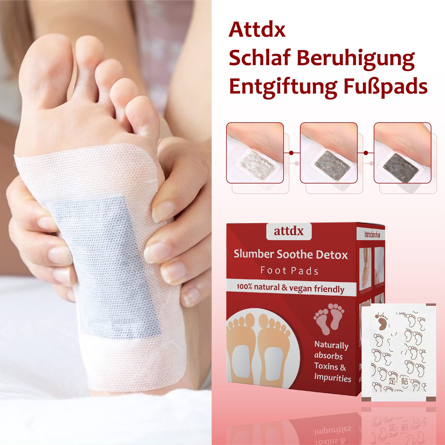 ATTDX Schlaf BeruhigungEntgiftung Fußpads