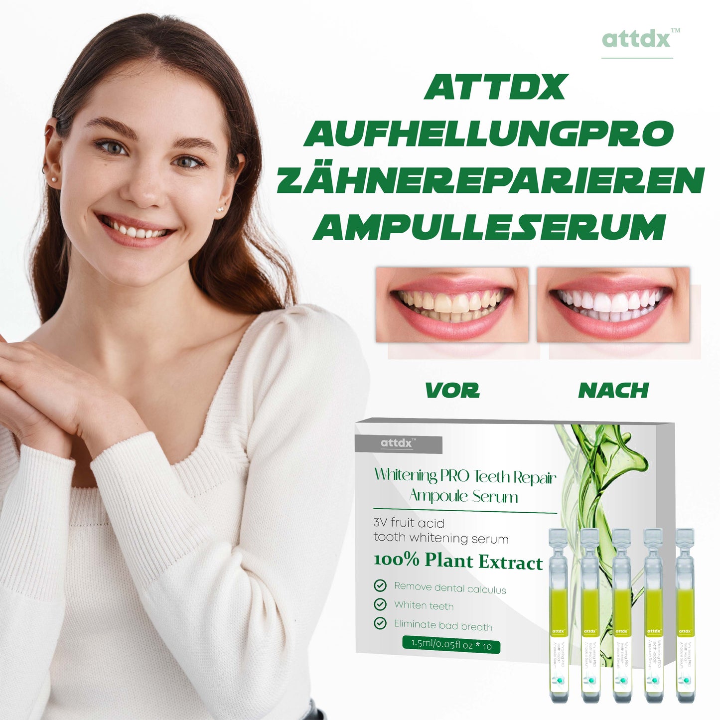 ATTDX AufhellungPRO Zähnereparieren AmpulleSerum