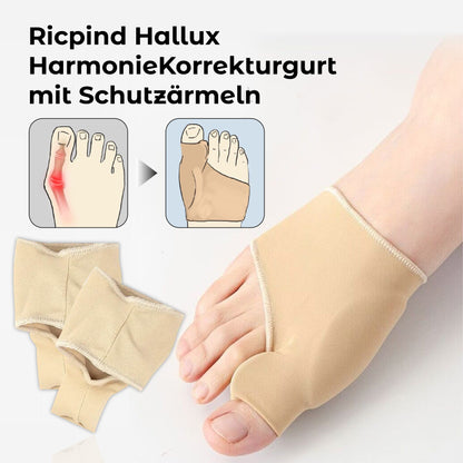 RICPIND Hallux Harmonie Korrekturgurt mit Schutzärmeln