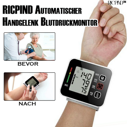 RICPIND Automatischer Handgelenk Blutdruckmonitor