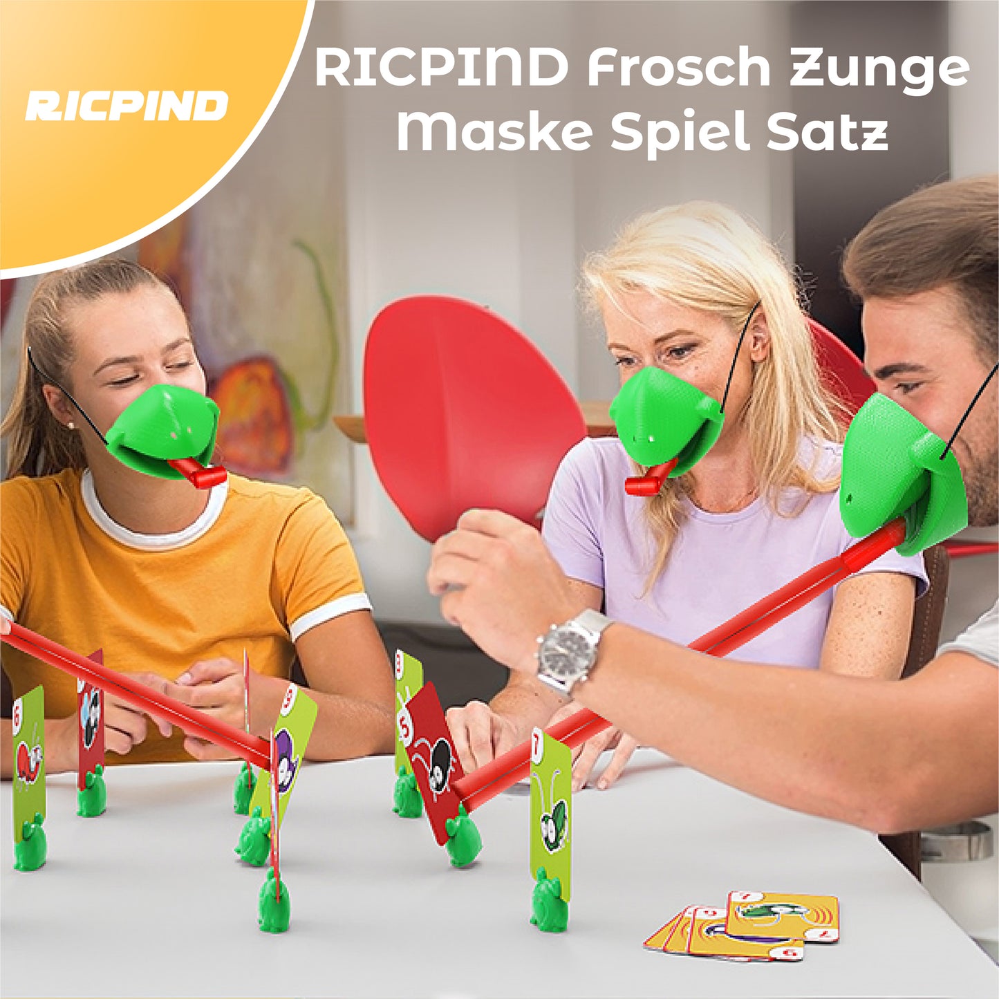 RICPIND Frosch Zunge Maske Spiel Satz