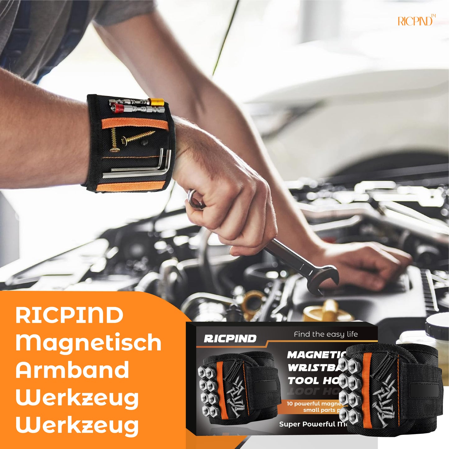 RICPIND Magnetisch Armband Werkzeug Werkzeug