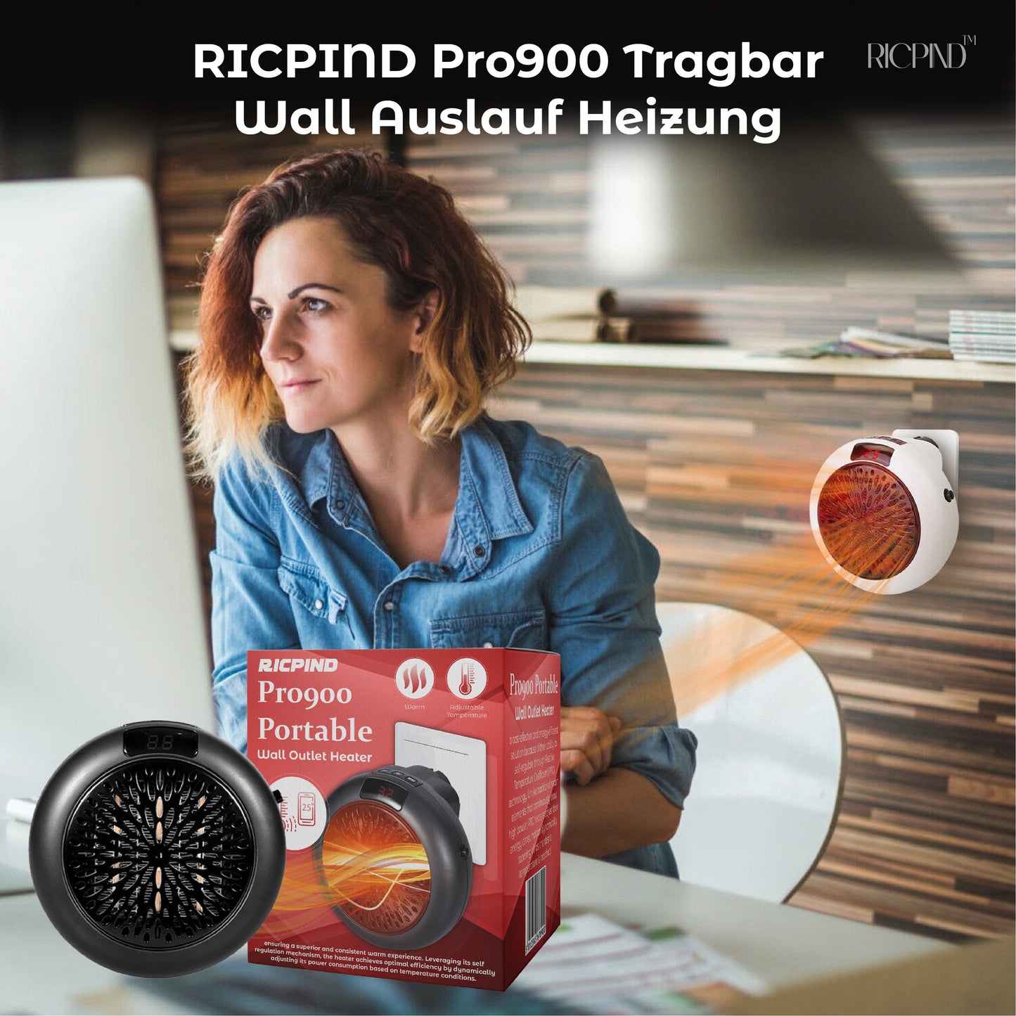 RICPIND Pro900 Tragbar Wall Auslauf Heizung