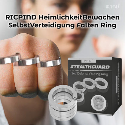 RICPIND Heimlichkeit Bewachen SelbstVerteidigung Falten Ring