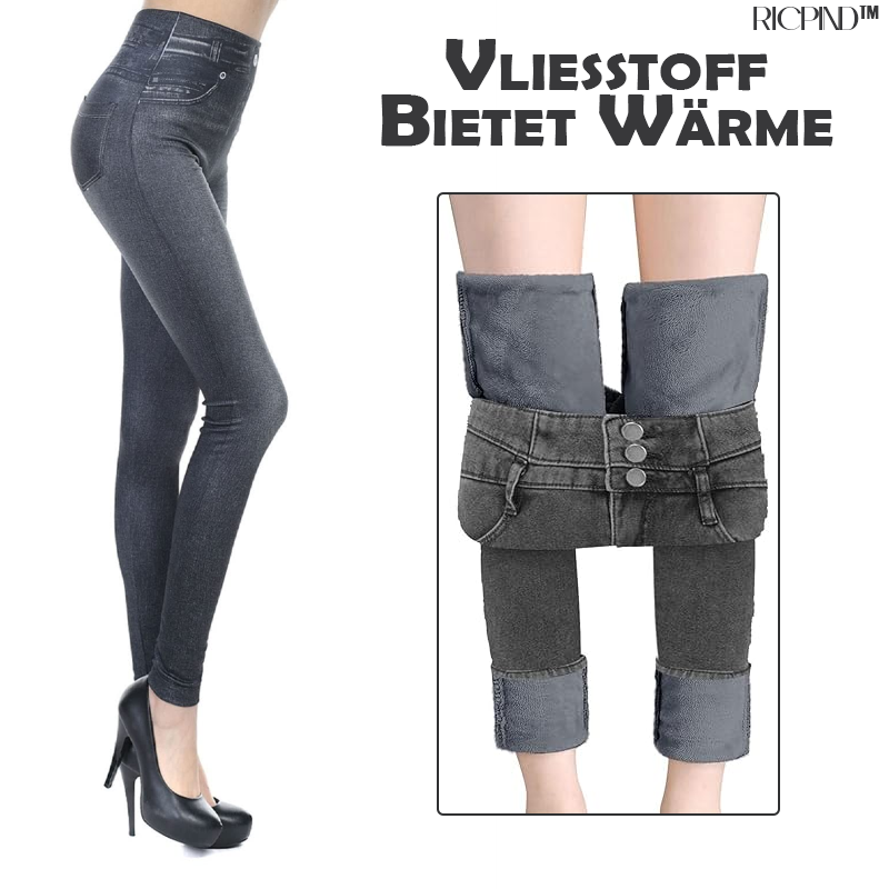 RICPIND Thermisches Vlies Warme Jeggings aus Denim