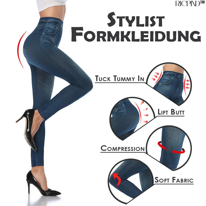 RICPIND Thermisches Vlies Warme Jeggings aus Denim