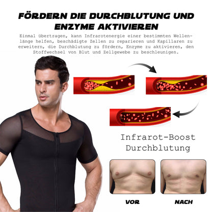 Ricpind MännerGynäkomastie Infrarot Komprimierung T-Shirt