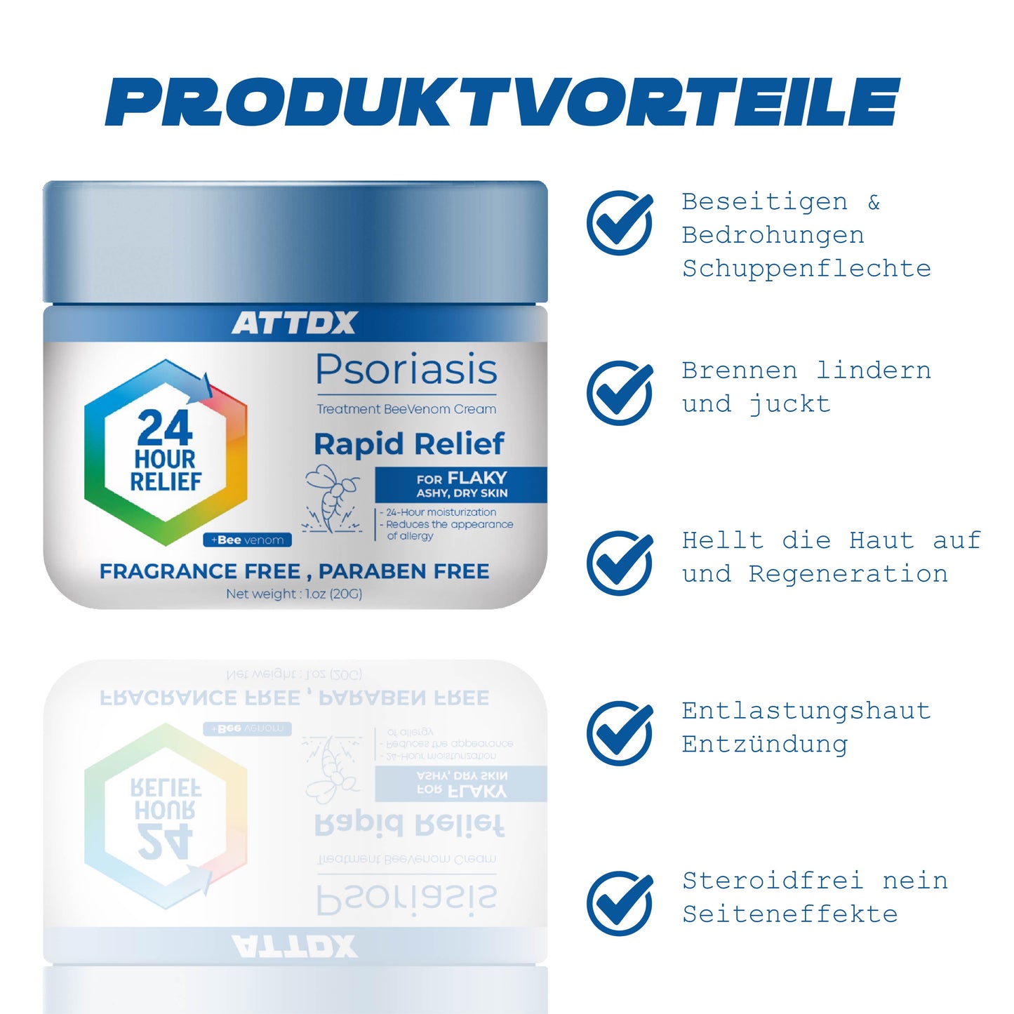 ATTDX Psoriasis Behandlung BieneVenom Creme