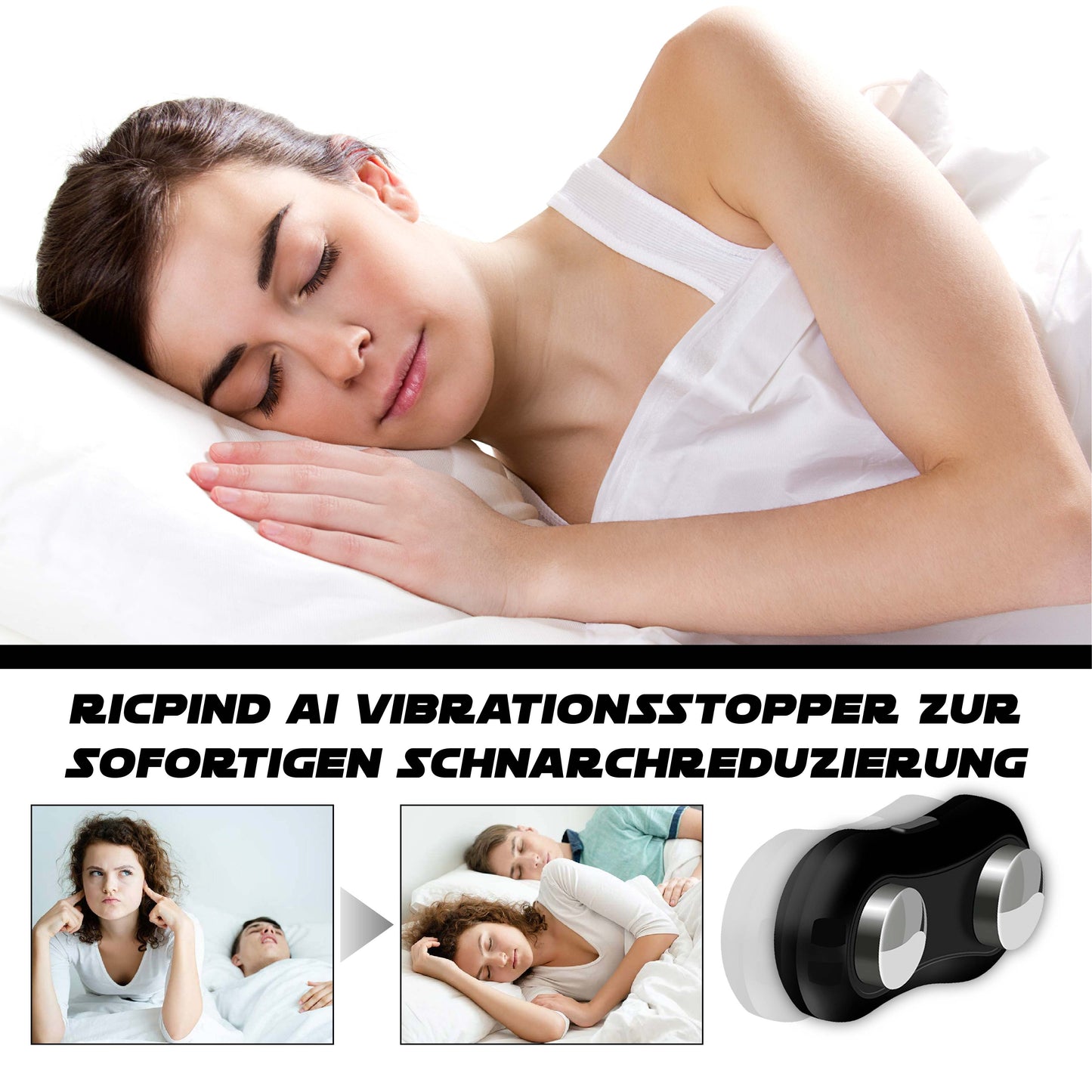 Ricpind AI Vibrationsstopper zur sofortigen Schnarchreduzierung